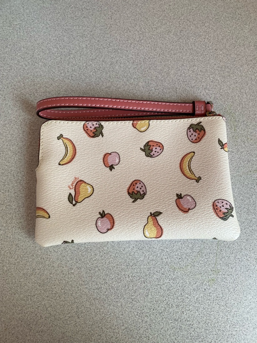 Coach Mixed Fruit Corner Zip Wristlet - Picture 4 of 11